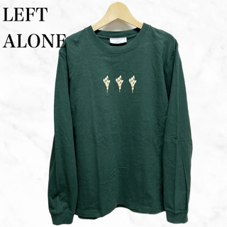 LEFT ALONE ロンT 緑　グリーン　長袖Tシャツ　レフトアローン(Tシャツ/カットソー(七分/長袖))