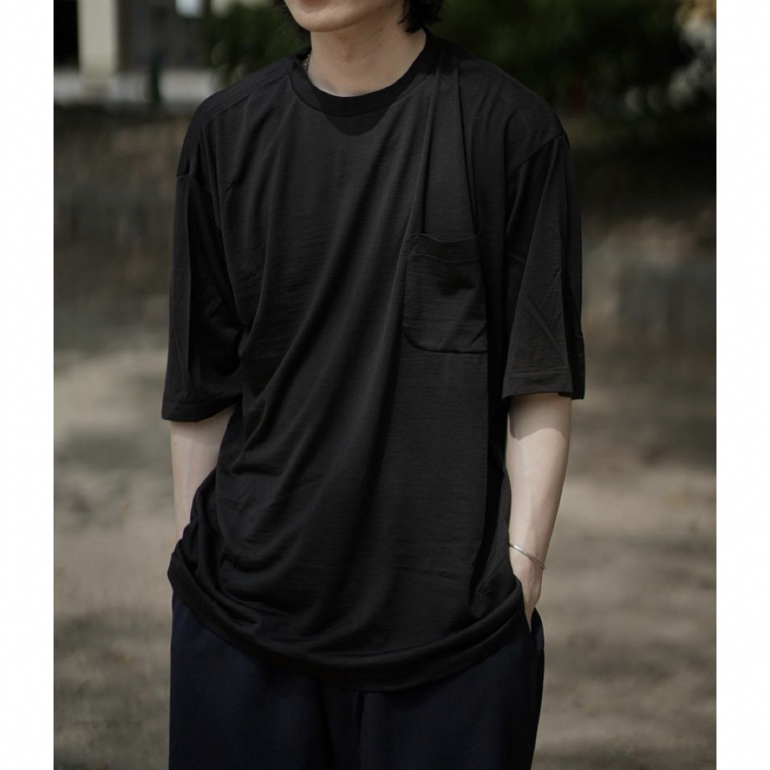 COMOLI(コモリ)の23SS COMOLI サマーウール天竺 Tシャツ Brown size 3 メンズのトップス(Tシャツ/カットソー(半袖/袖なし))の商品写真