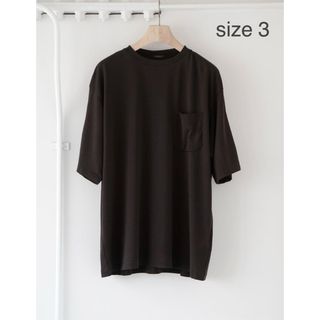 コモリ(COMOLI)の23SS COMOLI サマーウール天竺 Tシャツ Brown size 3(Tシャツ/カットソー(半袖/袖なし))