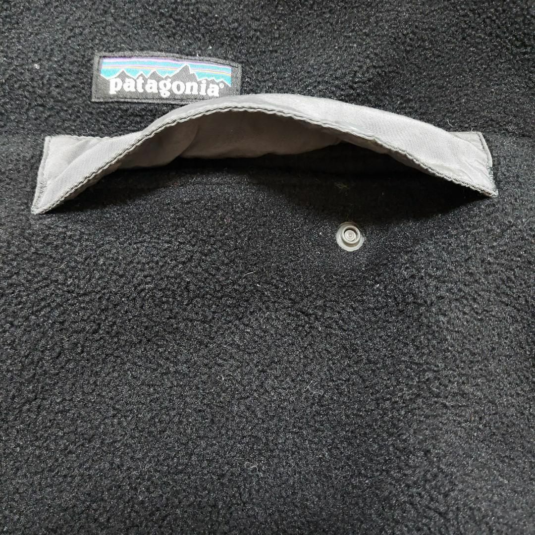 patagonia(パタゴニア)のパタゴニア フリース スナップT シンチラ ブラック 黒 刺繍 S USA古着 メンズのトップス(スウェット)の商品写真