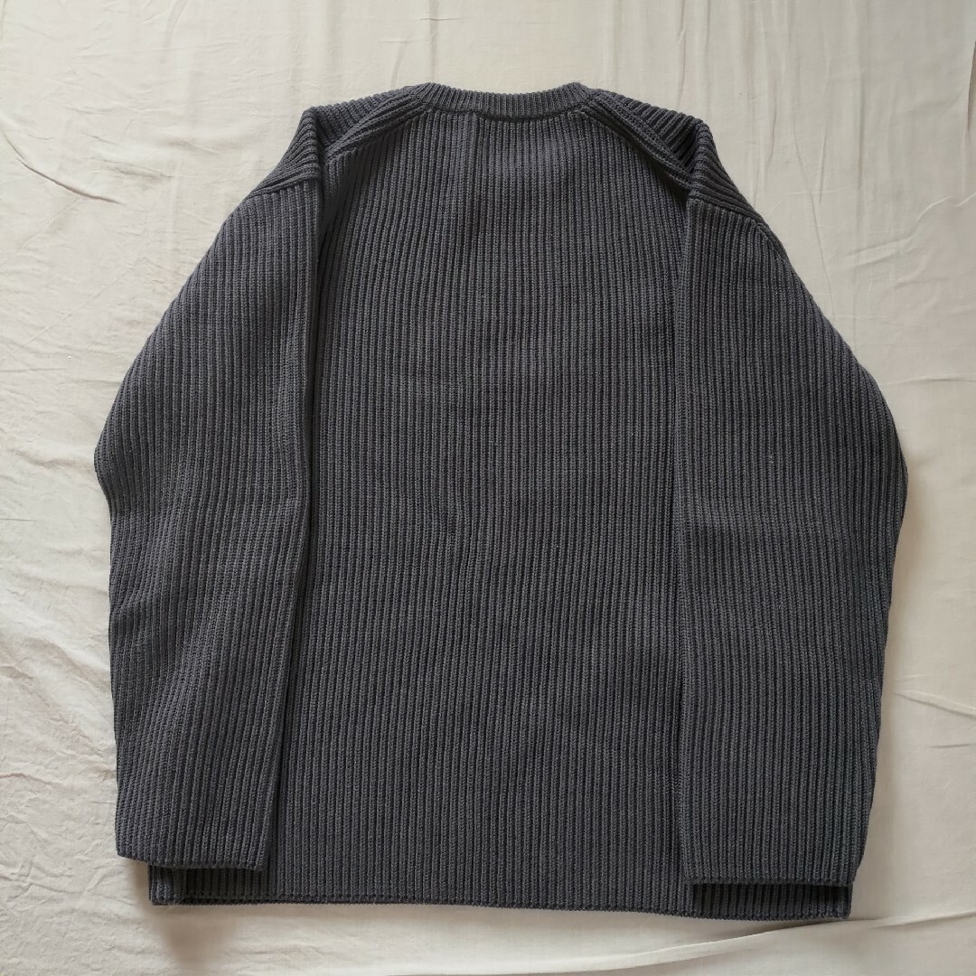 BATONER(バトナー)のBATONER SOLID WOOL RIB CREW NECK D.GRAY メンズのトップス(ニット/セーター)の商品写真