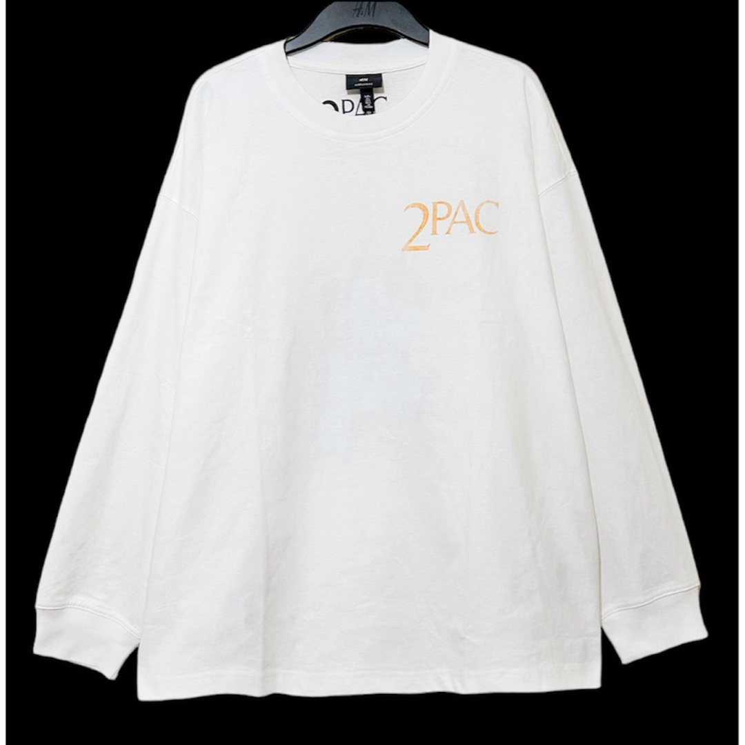 H&M(エイチアンドエム)の新品 H&M × 2PAC コラボ Tシャツ ロンT 長袖 HIPHOP L メンズのトップス(Tシャツ/カットソー(七分/長袖))の商品写真