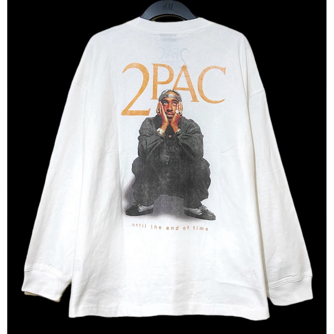 H&M(エイチアンドエム)の新品 H&M × 2PAC コラボ Tシャツ ロンT 長袖 HIPHOP L メンズのトップス(Tシャツ/カットソー(七分/長袖))の商品写真