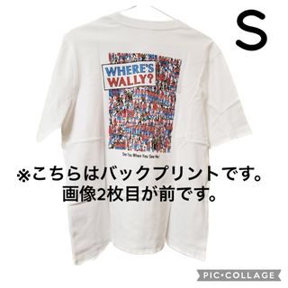 ジーユー(GU)の◆ GU ウォーリーをさがせ グラフィックT 半袖 ホワイト S .(Tシャツ(半袖/袖なし))