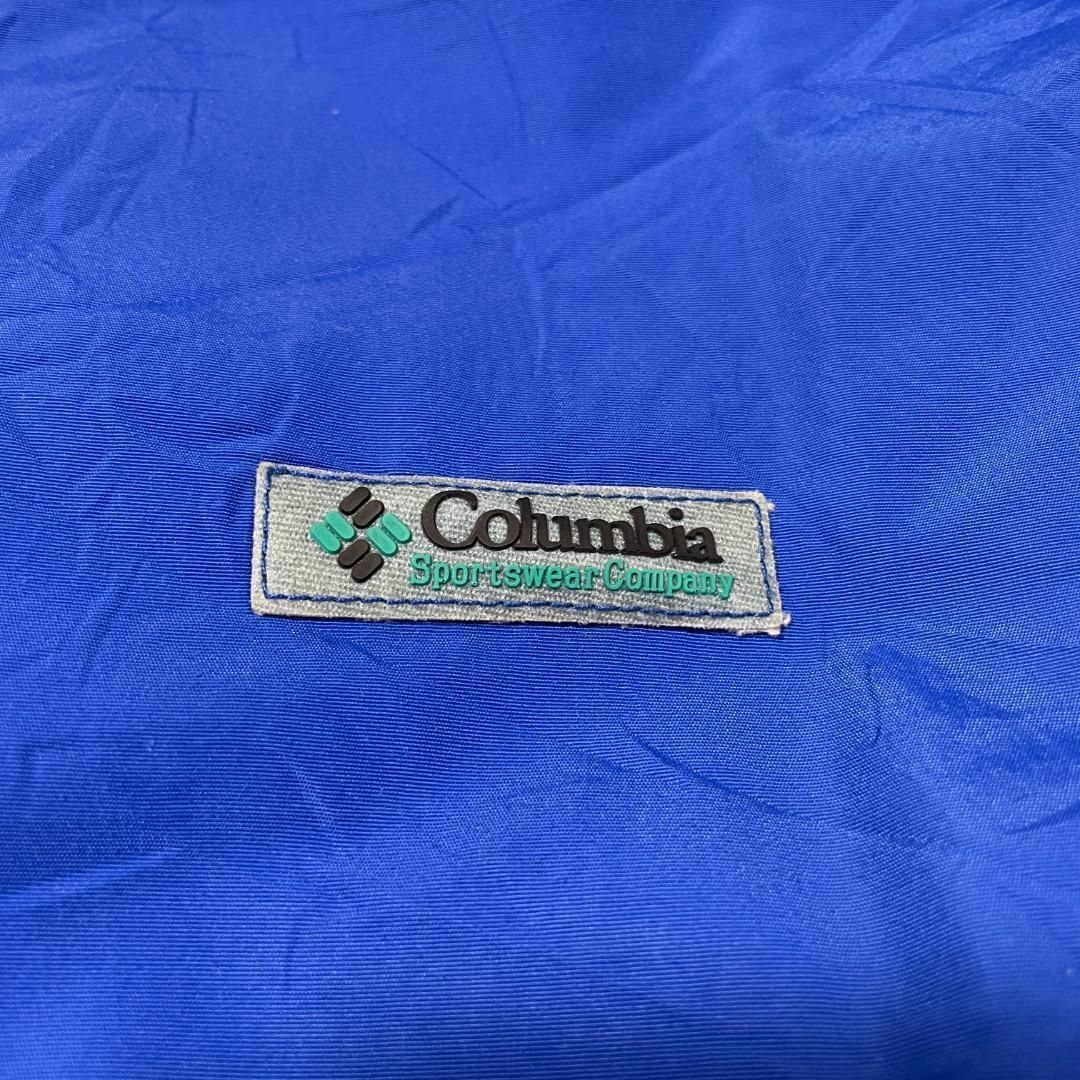 Columbia(コロンビア)のコロンビア 襟高 ナイロンジャケット ブルゾン 90s XL ブルー 青 緑 黒 メンズのジャケット/アウター(ナイロンジャケット)の商品写真