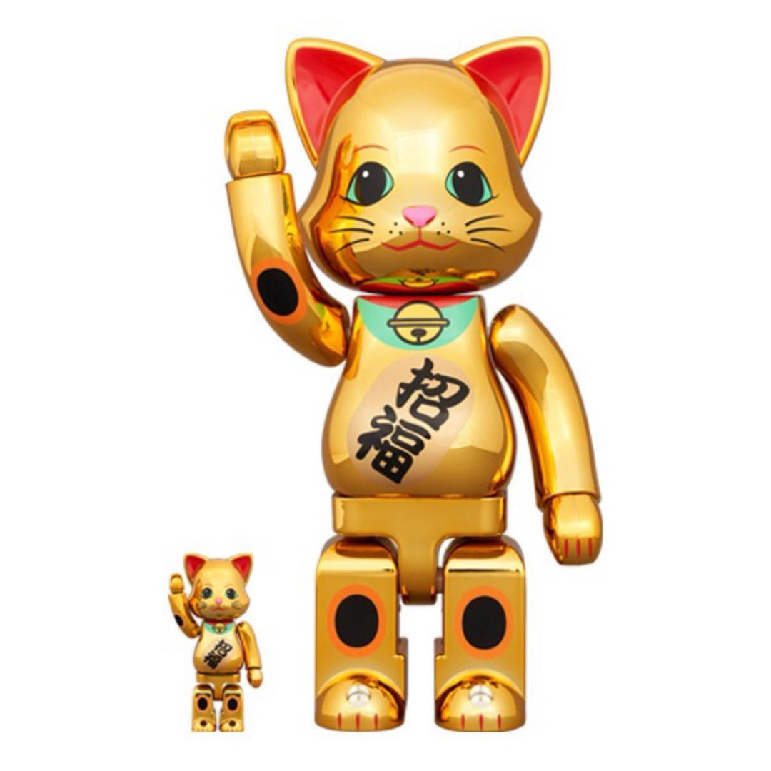 BE@RBRICK 招き猫 ペコちゃん 金運 金メッキ 100% & 400% その他 BE@RBRICK 招き猫 ペコちゃん 金運 金メッキ 100% & 400% その他