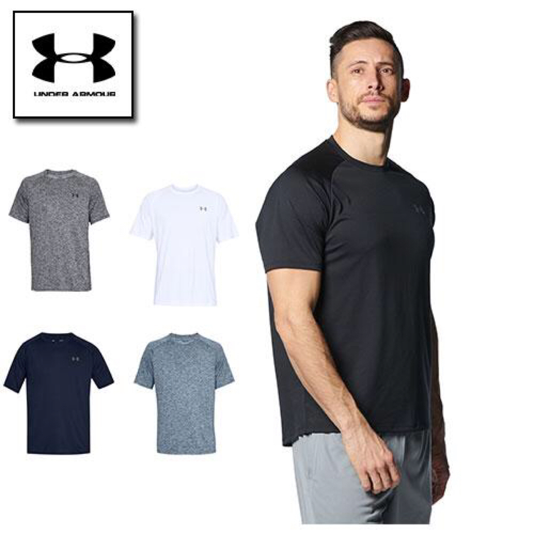 UNDER ARMOUR(アンダーアーマー)のUNDER ARMOUR テック 2.0ショートスリーブ Tシャツ  ブラック メンズのトップス(Tシャツ/カットソー(半袖/袖なし))の商品写真