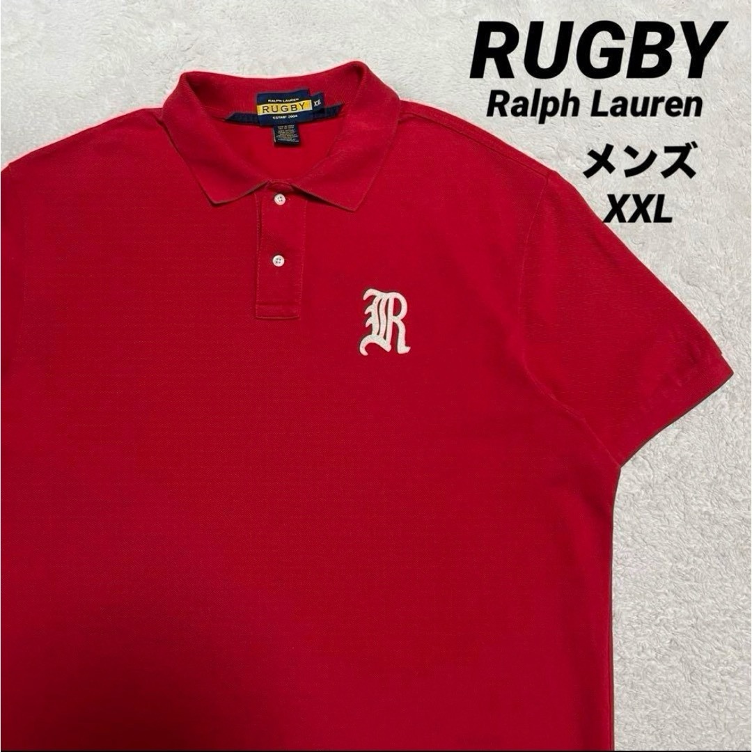 Ralph Lauren(ラルフローレン)のRUGBY Ralph Lauren ポロシャツ レッド メンズ XXL  メンズのトップス(ポロシャツ)の商品写真