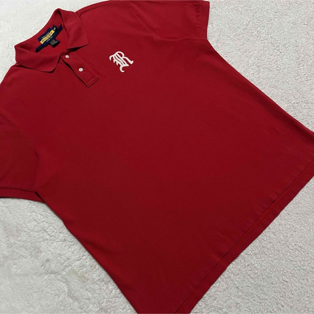 Ralph Lauren(ラルフローレン)のRUGBY Ralph Lauren ポロシャツ レッド メンズ XXL  メンズのトップス(ポロシャツ)の商品写真