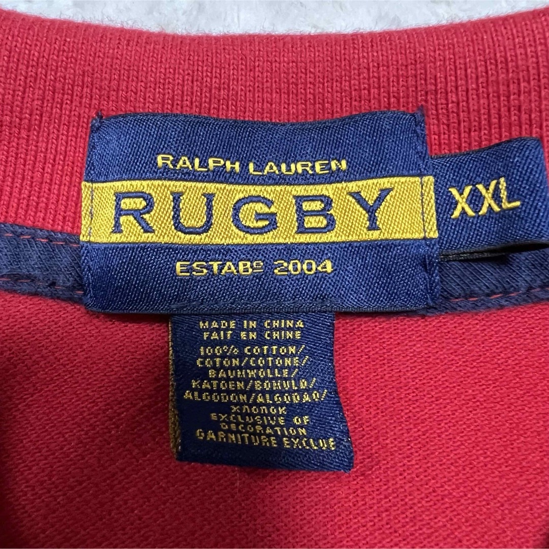 Ralph Lauren(ラルフローレン)のRUGBY Ralph Lauren ポロシャツ レッド メンズ XXL  メンズのトップス(ポロシャツ)の商品写真