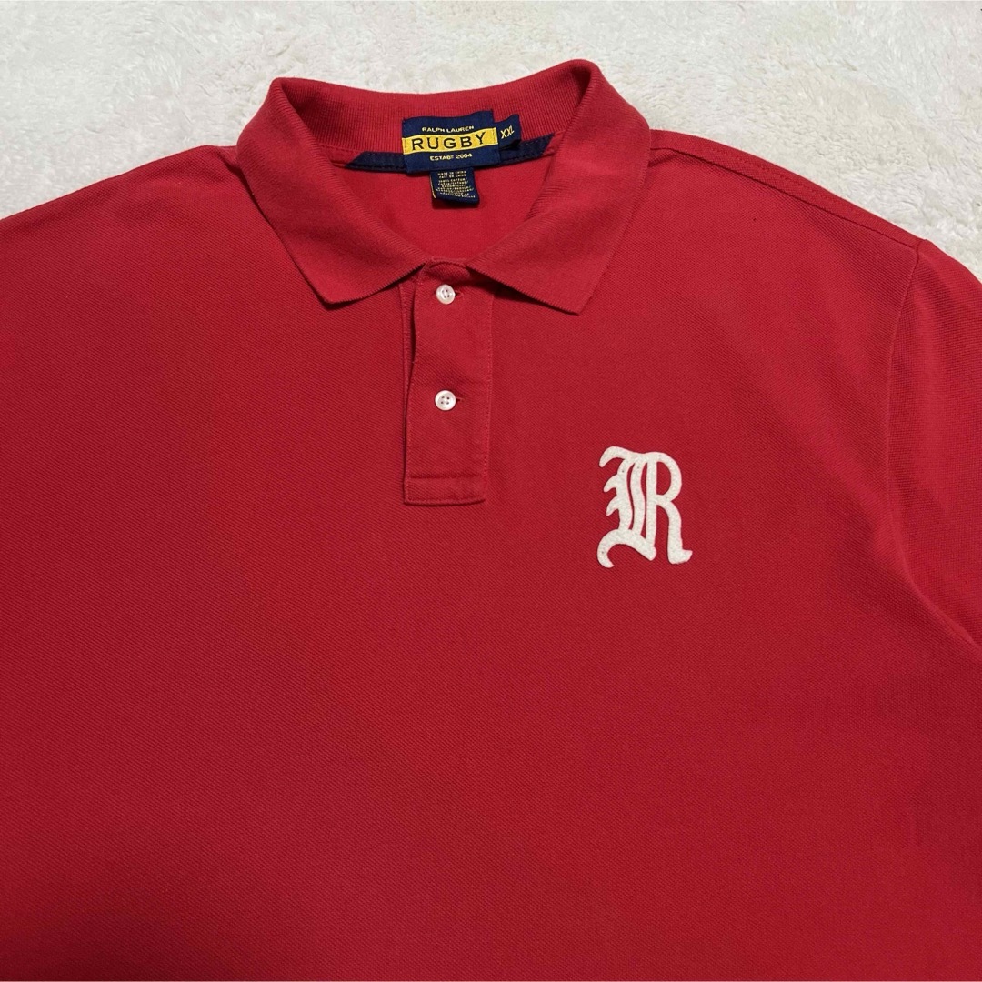 Ralph Lauren(ラルフローレン)のRUGBY Ralph Lauren ポロシャツ レッド メンズ XXL  メンズのトップス(ポロシャツ)の商品写真