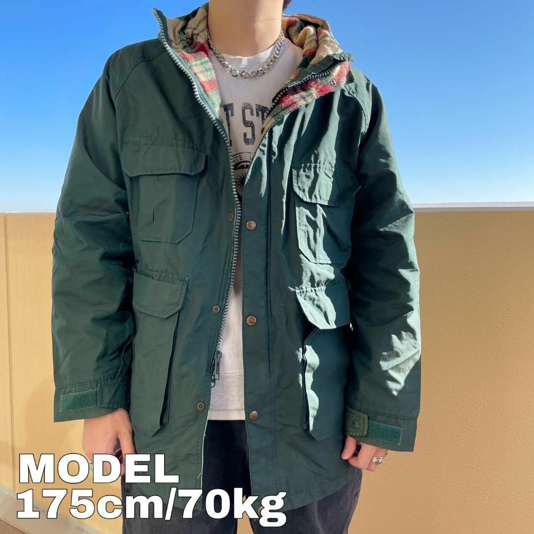 WOOLRICH(ウールリッチ)の80s USA製 ウールリッチ ミリタリーナイロンジャケット グリーン 緑 メンズのジャケット/アウター(ナイロンジャケット)の商品写真