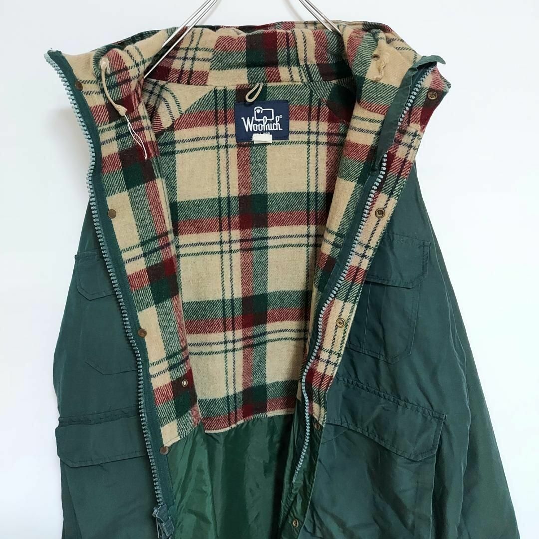 WOOLRICH(ウールリッチ)の80s USA製 ウールリッチ ミリタリーナイロンジャケット グリーン 緑 メンズのジャケット/アウター(ナイロンジャケット)の商品写真