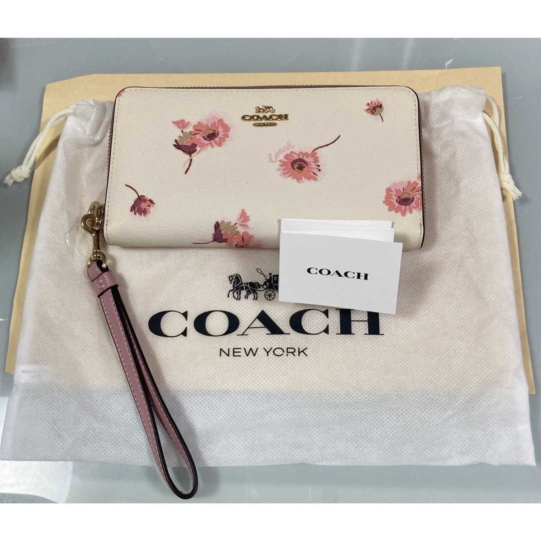 COACH(コーチ)のCOACH コーチ ロングジップアラウンドウォレット ウィズ フローラルプリント レディースのファッション小物(財布)の商品写真