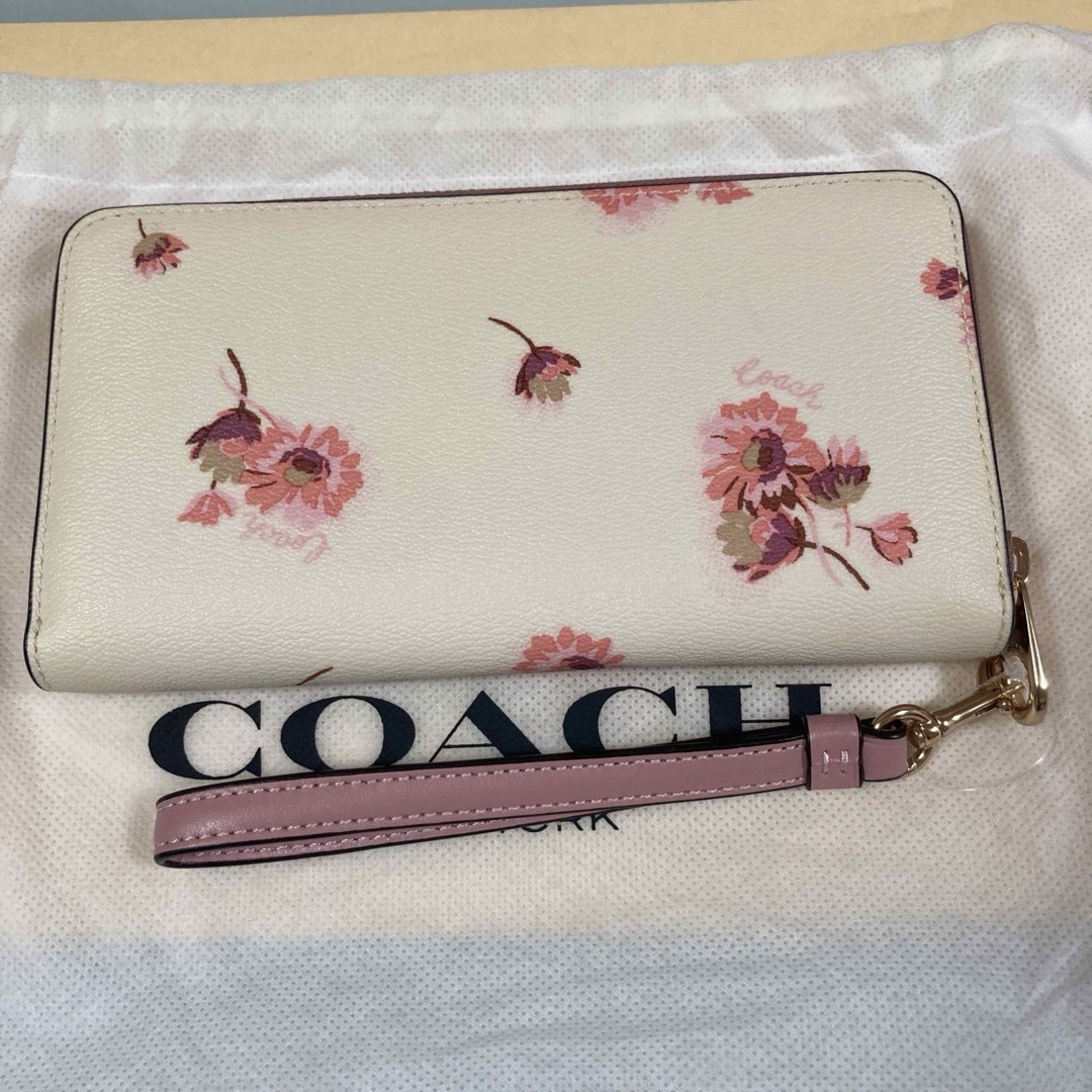 COACH(コーチ)のCOACH コーチ ロングジップアラウンドウォレット ウィズ フローラルプリント レディースのファッション小物(財布)の商品写真