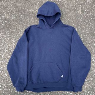 ラッセルアスレティック(Russell Athletic)の【カニエ着用】90s Russel athletic パーカー　Navy(パーカー)