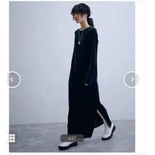 アダムエロぺ(Adam et Rope')のアダムエロペ   ベロア BOTANICAL DYED DRESS(ロングワンピース/マキシワンピース)