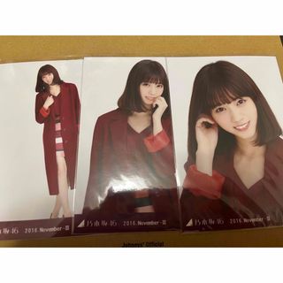 ノギザカフォーティーシックス(乃木坂46)の乃木坂46 生写真　西野七瀬　コンプ　ヨリ　チュウ　ヒキ　ボルドー(アイドルグッズ)