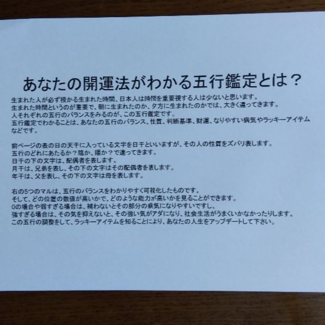 用神チャーム 💛 【お試しラッキーカラー診断 五行鑑定書付き】 ハンドメイドのアクセサリー(チャーム)の商品写真