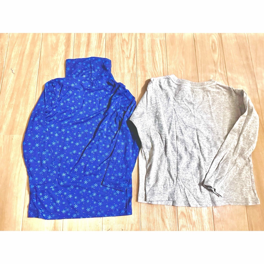 UNIQLO(ユニクロ)の130 UNIQLO ユニクロ ロンT タートルネックセット キッズ/ベビー/マタニティのキッズ服女の子用(90cm~)(Tシャツ/カットソー)の商品写真