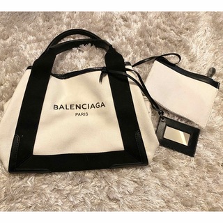 バレンシアガ(Balenciaga)のBALENCIAGA  ネイビーカバストートバッグ(トートバッグ)