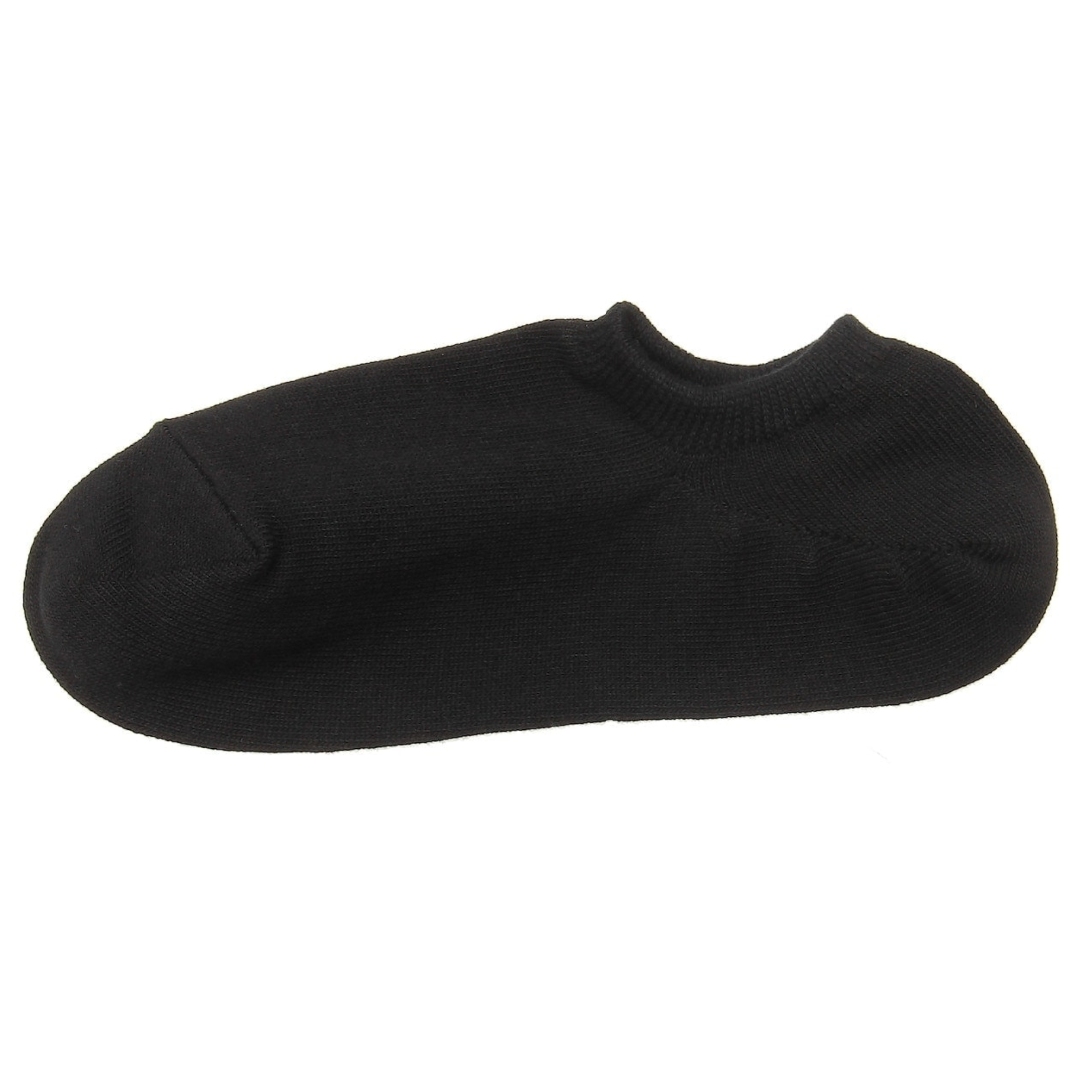 MUJI (無印良品)(ムジルシリョウヒン)の無印良品　足なり直角　スニーカーイン 靴下　黒 ブラック レディースのレッグウェア(ソックス)の商品写真