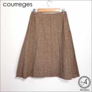 クレージュ(Courreges)のcourreges レディース スカート ひざ丈 フレア シルク混(ひざ丈スカート)