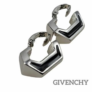 ジバンシィ(GIVENCHY)の【美品】GIVENCHY イヤリング シンプル シルバー ブラック(イヤリング)