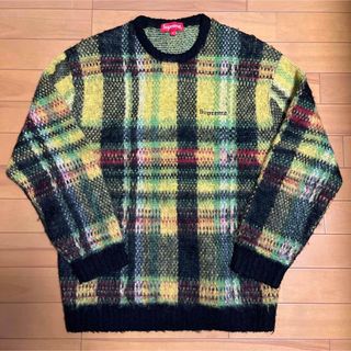 Supreme Brushed Plaid Sweater Mサイズ