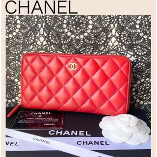 シャネル(CHANEL)の2/20まで限定特価　シャネル 長財布  レッド 赤(財布)