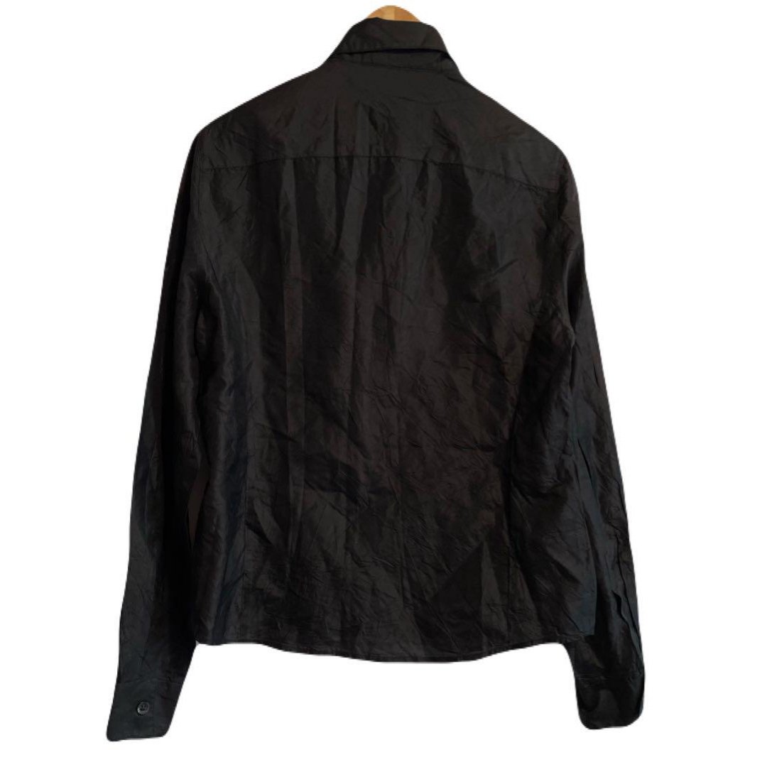 Emporio Armani(エンポリオアルマーニ)のエンポリオアルマーニ ブラック 長袖 ワイシャツ 軽い インド製  M メンズのトップス(シャツ)の商品写真