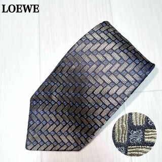ロエベ(LOEWE)のロエベ 小紋柄 ロゴ ネクタイ スペイン製(ネクタイ)