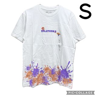 ユニクロ(UNIQLO)のユニクロ スプラトゥーン3 Tシャツ UT ホワイト 半袖 タコ S(Tシャツ/カットソー(半袖/袖なし))