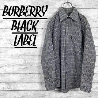 バーバリーブラックレーベル(BURBERRY BLACK LABEL)のバーバリーブラックレーベル ノバチェック柄 長袖シャツ グレー メンズ 3サイズ(シャツ)