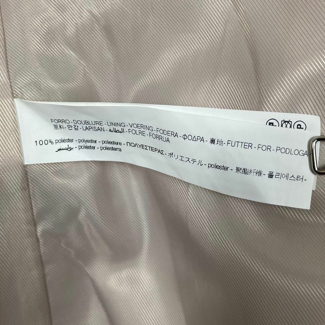 ZARA(ザラ)のザラ ノーカラーセットアップスーツ パンツスーツ ベージュ 36サイズ レディースのフォーマル/ドレス(スーツ)の商品写真