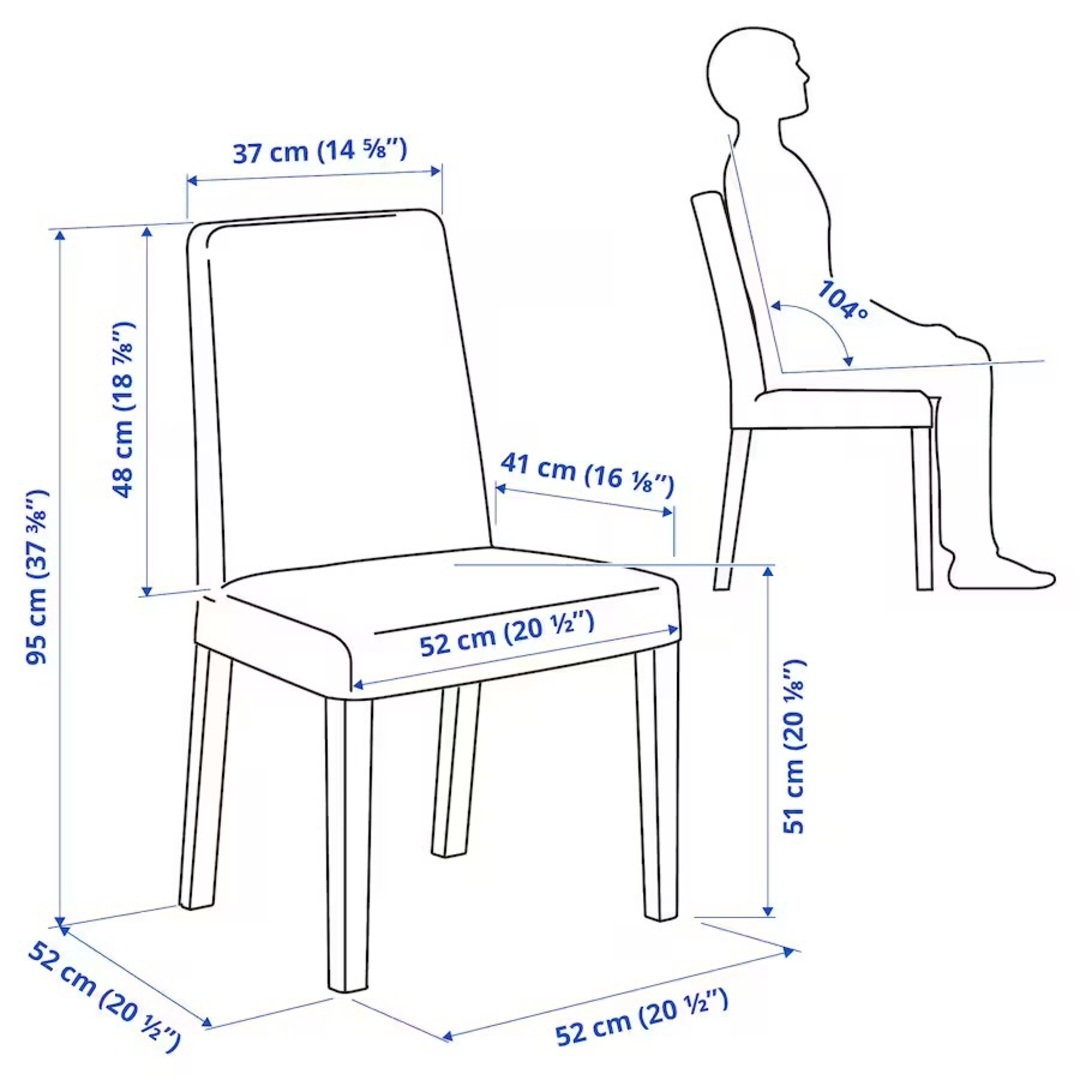 IKEA(イケア)の希少！廃盤！未使用品！IKEA HENRIKSDAL ダイニングチェア カバー インテリア/住まい/日用品の椅子/チェア(ダイニングチェア)の商品写真