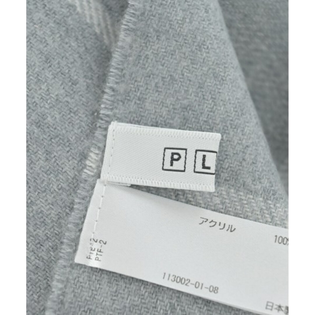 PLST(プラステ)のPLST プラステ マフラー - グレーx白(チェック) 【古着】【中古】 レディースのファッション小物(マフラー/ショール)の商品写真