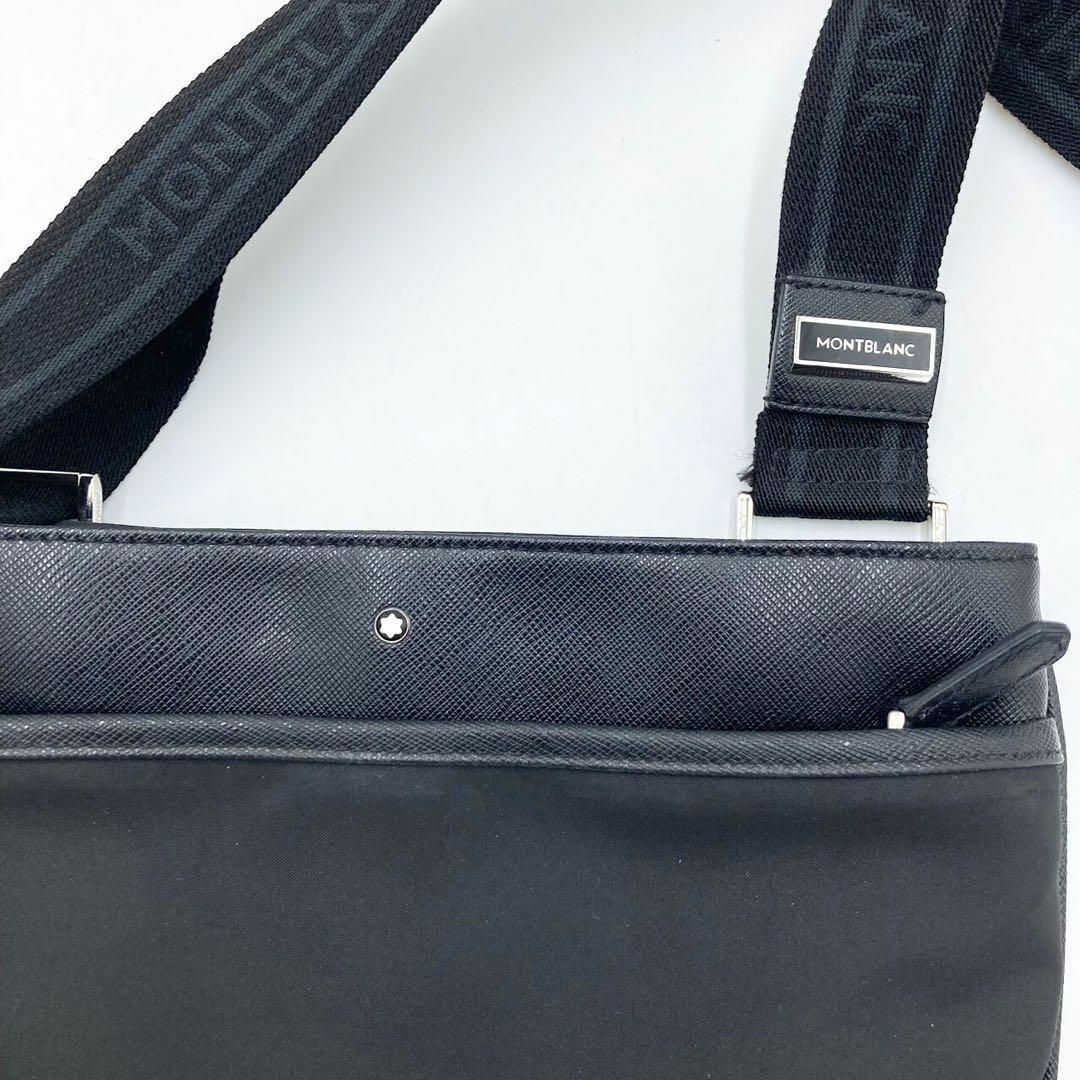 MONTBLANC(モンブラン)のモンブラン ナイロンショルダーバッグ レザー付属 ブラック メンズのバッグ(ショルダーバッグ)の商品写真