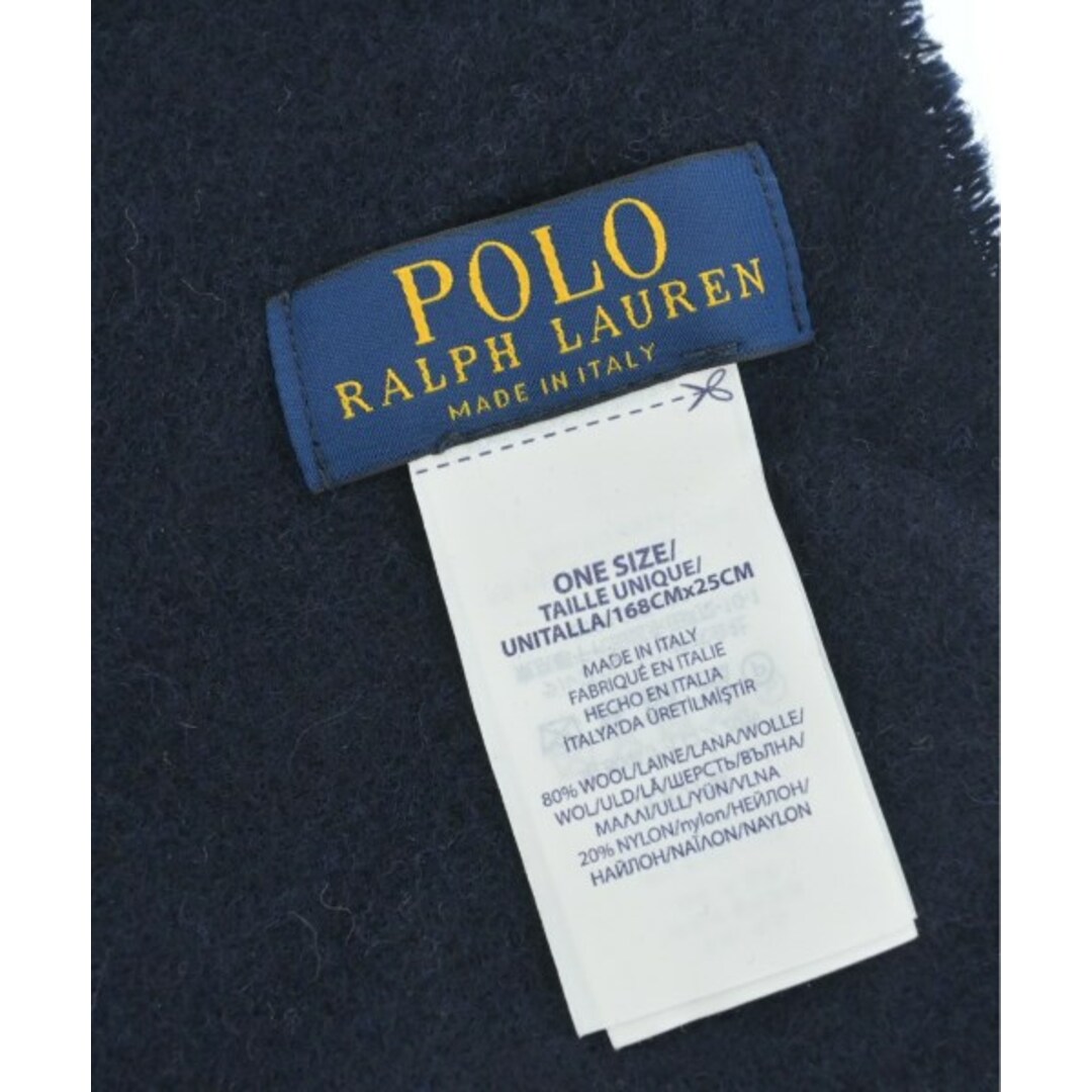 POLO RALPH LAUREN(ポロラルフローレン)のPolo Ralph Lauren マフラー - 紺xグレー系 【古着】【中古】 メンズのファッション小物(マフラー)の商品写真