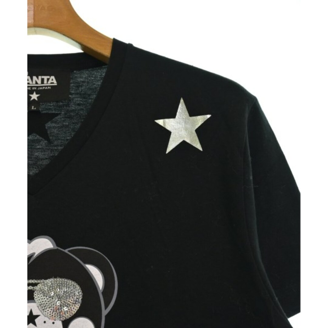 TANTA タンタ Tシャツ・カットソー L 黒 【古着】【中古】 メンズのトップス(Tシャツ/カットソー(半袖/袖なし))の商品写真