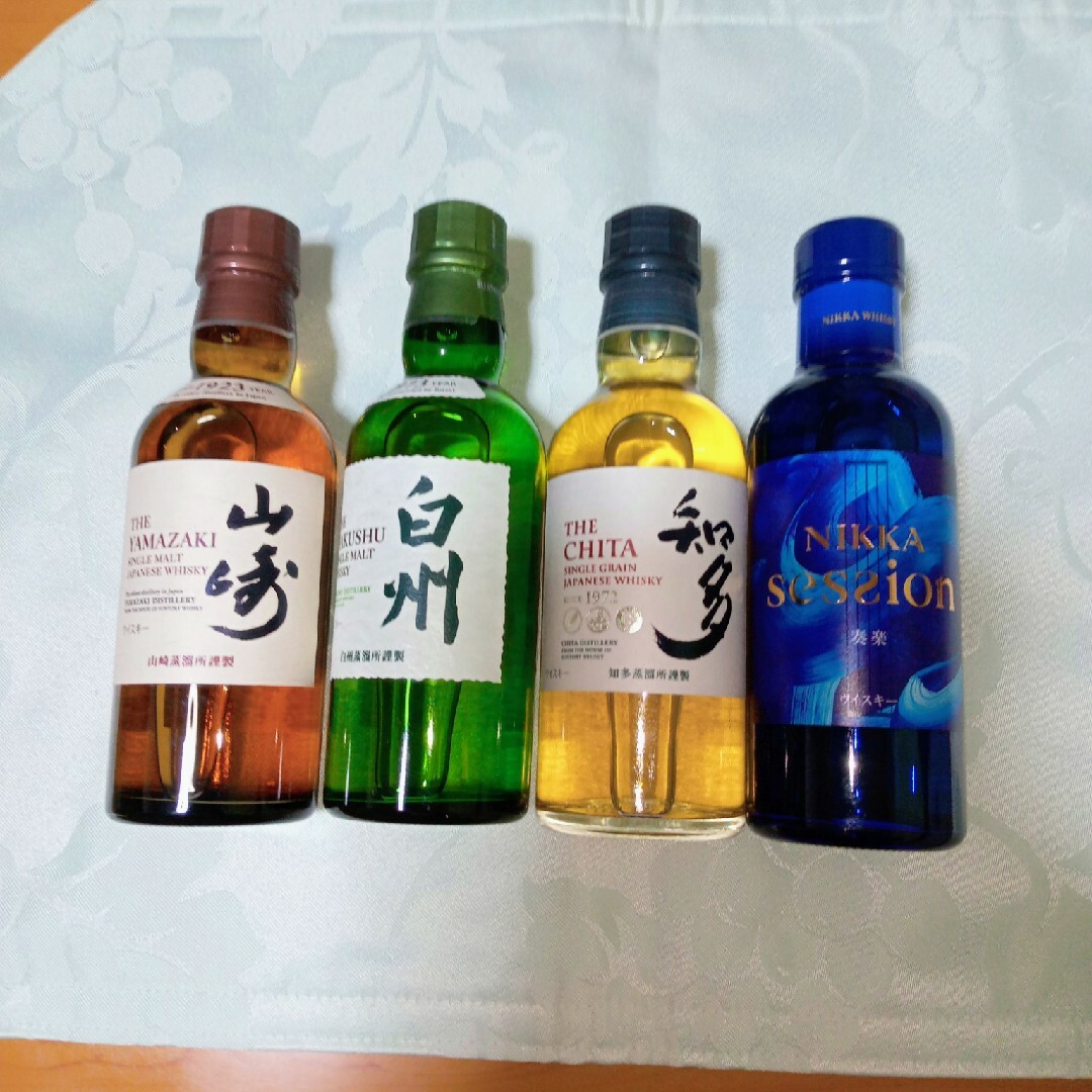 サントリー山崎 白州 知多 ニッカ セッション180mlミニボトル4 サントリー山崎 白州 知多 ニッカ セッション180mlミニボトル4