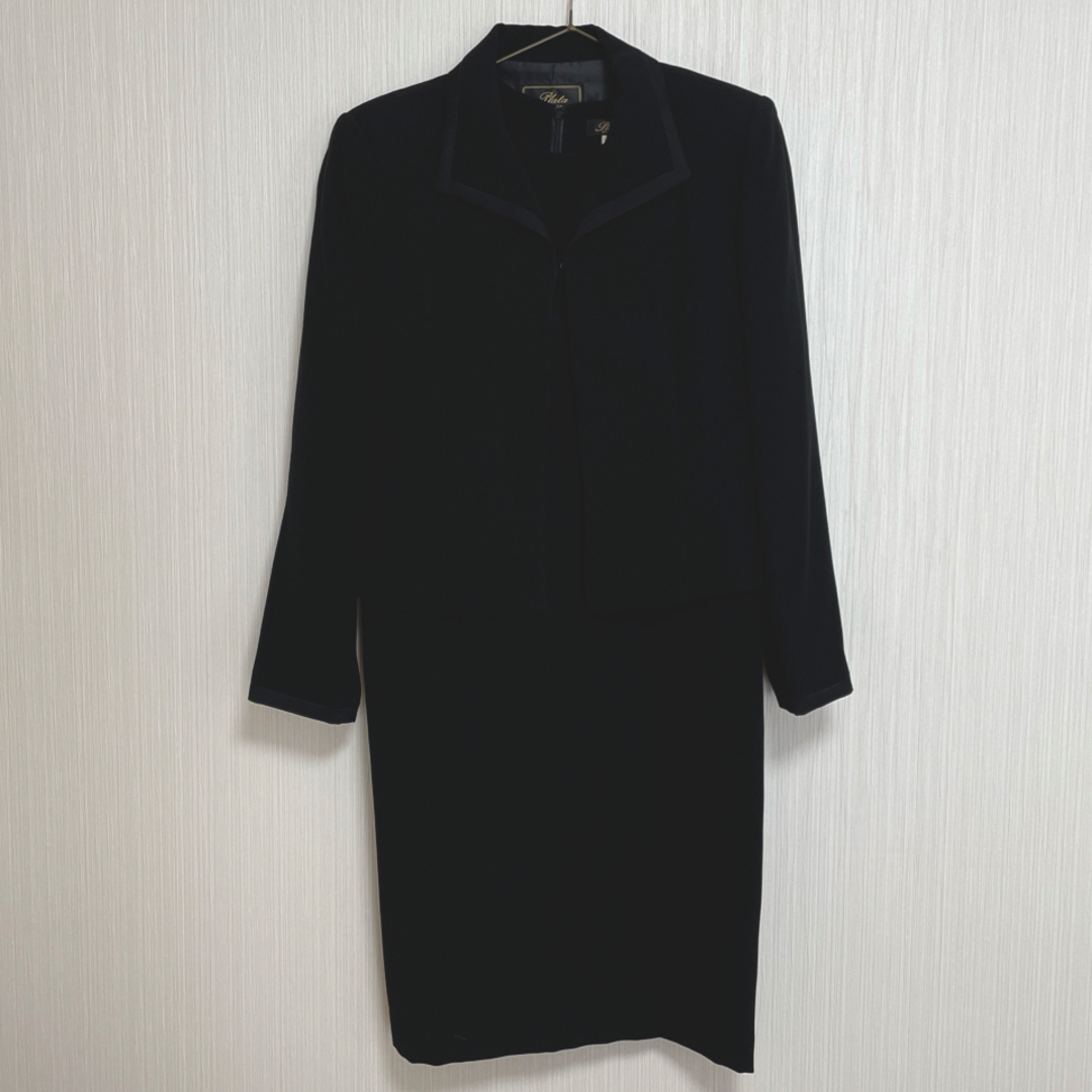 フォーマル2点セット　黒　11号　フォーマルスーツ レディースのフォーマル/ドレス(スーツ)の商品写真