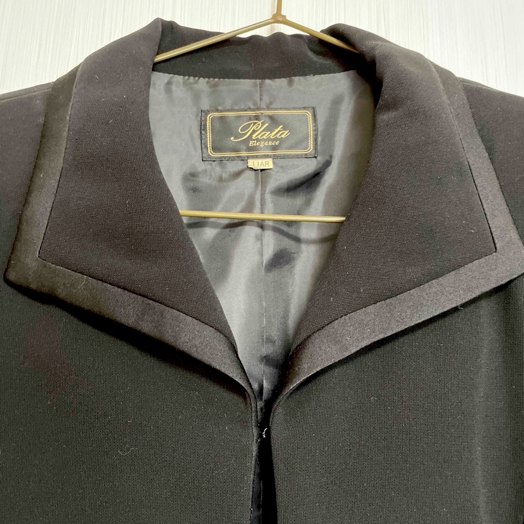 フォーマル2点セット　黒　11号　フォーマルスーツ レディースのフォーマル/ドレス(スーツ)の商品写真
