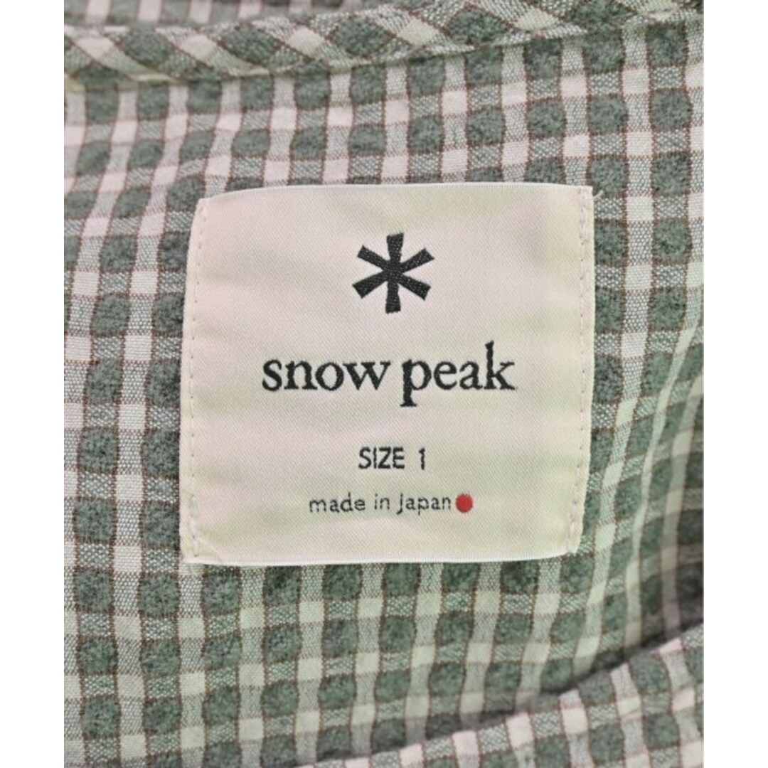 Snow Peak(スノーピーク)のsnow peak ワンピース 1(S位) 緑xベージュ(チェック) 【古着】【中古】 レディースのワンピース(ひざ丈ワンピース)の商品写真