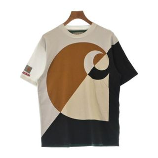 マルニ(Marni)のMARNI マルニ Tシャツ・カットソー S 白x黒x緑 【古着】【中古】(Tシャツ/カットソー(半袖/袖なし))