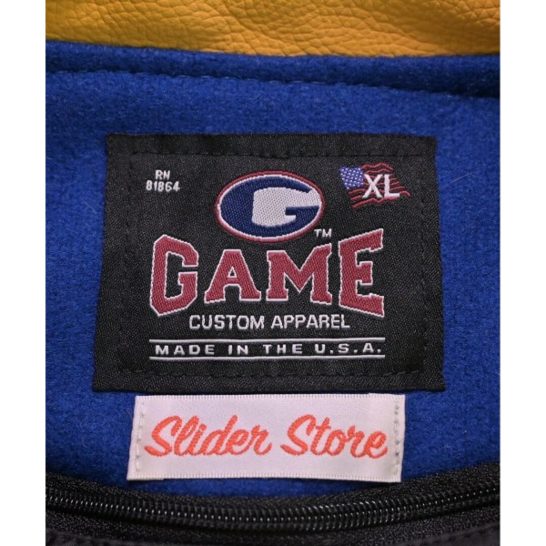 GAME SPORTSWEAR スタジャン XL 青xオレンジ 【古着】【中古】 メンズのジャケット/アウター(スタジャン)の商品写真