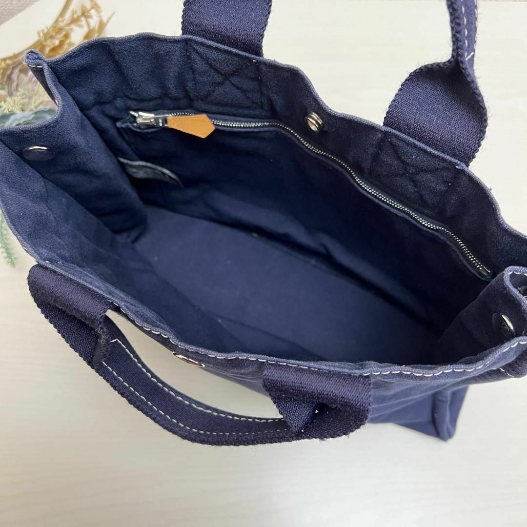 HERMES エルメス ドーヴィルPM ネイビー 紺 キャンバス トートバッグ HERMES エルメス ドーヴィルPM ネイビー 紺 キャンバス トートバッグ