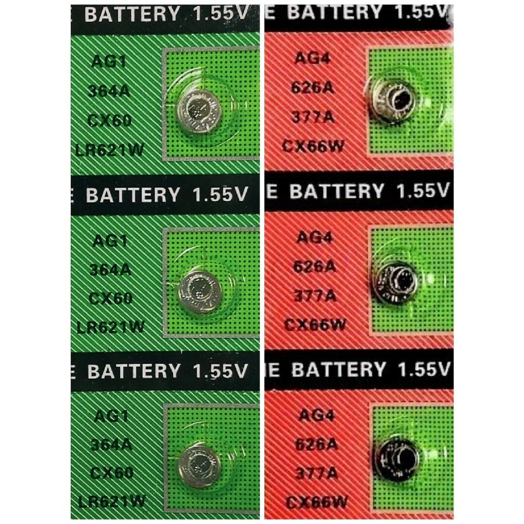 アルカリLR621電池３個＋アルカリ377ボタン電池３個（計６個セット） エンタメ/ホビーのエンタメ その他(その他)の商品写真