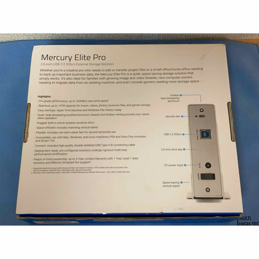 東芝(トウシバ)のHDD 16TB OWC MercuryElitePro 外付けハードディスク スマホ/家電/カメラのPC/タブレット(PC周辺機器)の商品写真