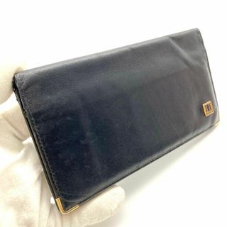 ダンヒル(Dunhill)のdunhill 2つ折り 長財布 札入れ ブラック 60204(長財布)